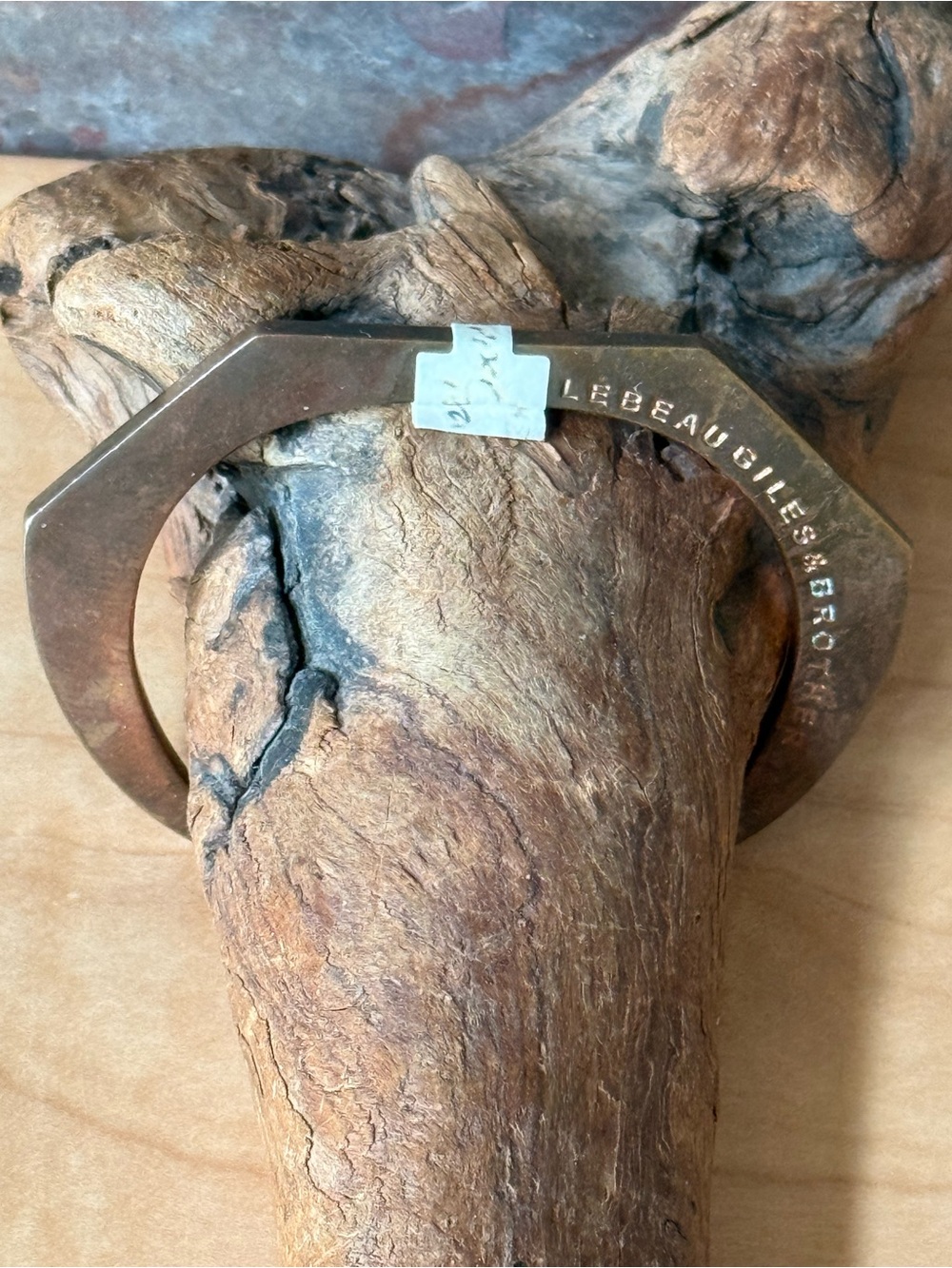 Stamped G&B Copper Bracelet - Rustic Brown Copper Tone Vintage one